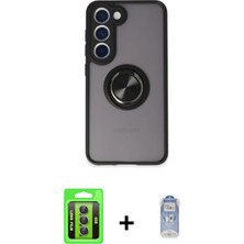 Cepte Toptan Galaxy S23 Yörünge Çizgi - Siyah Joko Magic 5d Cam + Gri Raze Metal Kamera Lens