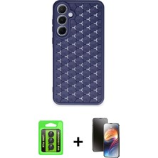 Cepte Toptan Galaxy A15 4g Zirve Form - Siyah 3D Antistatik Mat Seramik Nano Ekran Koruyucu + Siyah Raze Metal Kamera Lens