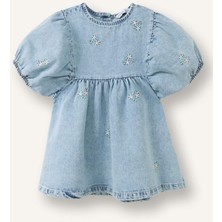 DeFacto %100 Pamuk Denim Elbise Kız Bebek H4072A526SM