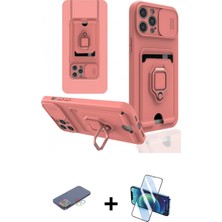 Cepte Toptan iPhone 12 Pro Vadi Form Prime - Siyah 3D Antistatik Seramik Nano Ekran Koruyucu + Mavi Renkli Kamera Lens Koruma Cam