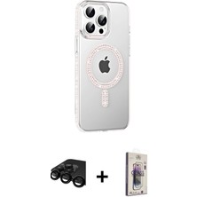 Cepte Toptan iPhone 15 Pro Yörünge Koleksiyonu - Siyah Bilvis 3D Cam Ekran Koruyucu + Siyah Raze Metal Kamera Lens