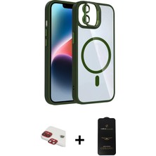Cepte Toptan iPhone 11 Yadigar Asil Koleksiyonu - Siyah 6d Antistatik Mat Seramik Hayalet Nano Ekran Koruyucu + Kırmızı Pers Alüminyum Kamera Lens