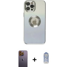 Cepte Toptan iPhone 12 Pro Max Kutup Yansıma Özel Seri - Siyah Joko Magic 5d Cam + Sarı Neon Fosforlu Kamera Lens