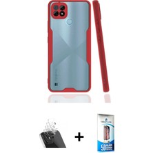 Cepte Toptan C21 Atlas Asil Serisi - Siyah 5d Eko Cam Ekran Koruyucu + Şeffaf Kamera Lens Koruma Cam