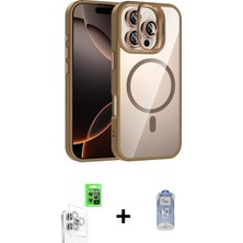 Cepte Toptan iPhone 16 Pro Max Yadigar Asil Koleksiyonu - Siyah Joko Magic 5d Cam + Beyaz Raze Metal Kamera Lens