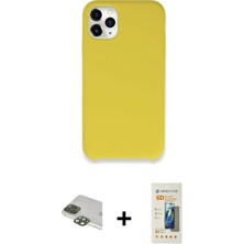 Cepte Toptan iPhone 11 Pro Max Zirve Modern Özel Seri - Siyah 6d Mat Seramik Hayalet Nano Ekran Koruyucu + Yeşil Pers Alüminyum Kamera Lens