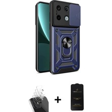 Cepte Toptan Redmi Note 13 Pro 4g Ahenk Klasik - Siyah 6d Antistatik Mat Seramik Hayalet Nano Ekran Koruyucu + Şeffaf Kamera Lens Koruma Cam