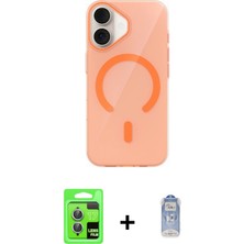 Cepte Toptan iPhone 17 Pusula Form Özel Seri - Siyah Joko Magic 5d Cam + Açık Mavi Raze Metal Kamera Lens