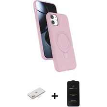 Cepte Toptan iPhone 11 Iz Işık Koleksiyonu - Siyah 6d Antistatik Mat Seramik Hayalet Nano Ekran Koruyucu + Yeşil Renkli Kamera Lens Koruma Cam