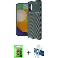 Cepte Toptan Poco X7 Pro Eksen Form Prime - Siyah 3D Antistatik Seramik Nano Ekran Koruyucu + Gümüş Raze Metal Kamera Lens