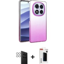 Cepte Toptan Redmi Note 14 Pro 4g Kıvılcım Minimal Özel Seri - Şeffaf Hayalet Polymer Nano Ekran Koruyucu + Gümüş Pvd Metal Kamera Lens