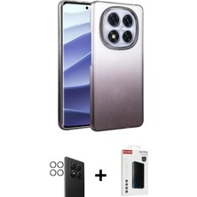 Cepte Toptan Redmi Note 14 Pro 4g Kıvılcım Minimal Özel Seri - Şeffaf Hayalet Polymer Nano Ekran Koruyucu + Gümüş Pvd Metal Kamera Lens