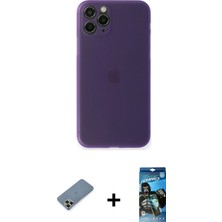Cepte Toptan iPhone 11 Pro Max Yadigar Yansıma Serisi - Siyah 34D Izgaralı Cam + Gold Metal Kamera Lens Koruma Cam