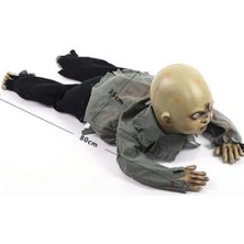 Senka Sesli Işıklı ve Sensörlü Yerde Emekleyen Hareketli Bebek Hayalet Zombi Dekor 30X85 cm