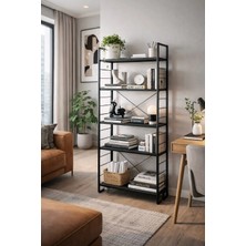 Uyan Ev Ürünleri 5 Raflı Metal Kitaplık,düzenleyici, Mutfak Rafı  Malzeme Dolabı