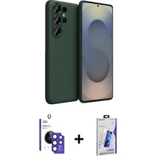 Cepte Toptan Galaxy S26 Ultra Ahenk Serisi - Siyah Bilvis 3D Cam Ekran Koruyucu + Siyah Bilvis Titan Kamera Lens