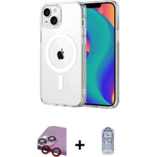 Cepte Toptan iPhone 14 Ahenk Minimal Serisi - Siyah Joko Magic 5d Cam + Kırmızı Raze Metal Kamera Lens