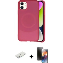 Cepte Toptan iPhone 11 Ufuk Serisi - Siyah 3D Antistatik Mat Seramik Nano Ekran Koruyucu + Sarı Renkli Kamera Lens Koruma Cam