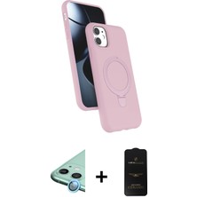 Cepte Toptan iPhone 11 Iz Işık Koleksiyonu - Siyah 6d Antistatik Mat Seramik Hayalet Nano Ekran Koruyucu + Mavi Raze Metal Kamera Lens
