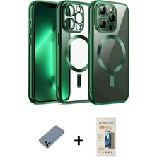 Cepte Toptan iPhone 12 Pro Nova Işık Özel Seri - Siyah 6d Mat Seramik Hayalet Nano Ekran Koruyucu + Gümüş Metal Kamera Lens Koruma Cam