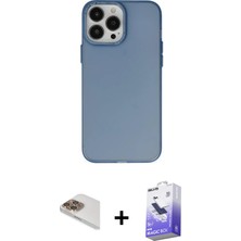 Cepte Toptan iPhone 13 Pro Max Ahenk Çizgi Prime - Siyah Bilvis 5in1 5d Magic Hayalet Cam Ekran Koruyucu + Gold Pers Alüminyum Kamera Lens