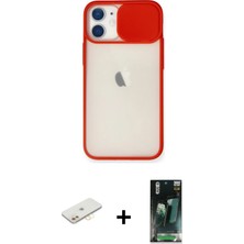 Cepte Toptan iPhone 11 Vadi Çizgi - Şeffaf 360 Full Body Arka Koruyucu + Sarı Renkli Kamera Lens Koruma Cam