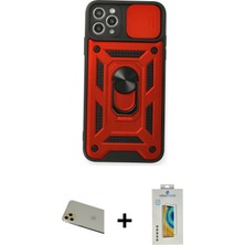 Cepte Toptan iPhone 11 Pro Max Ahenk Klasik - Siyah Polymer Nano Ekran Koruyucu + Gold Rainbow Kamera Lens Koruma Cam