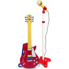 Senka Elektronik Ayaklı Mikrofonlu Gitar Seti Kırmızı