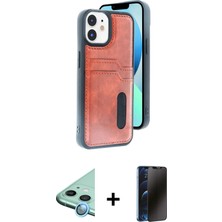 Cepte Toptan iPhone 11 Yörünge Işık Serisi - Siyah 3D Antistatik Hayalet Cam Ekran Koruyucu + Mavi Raze Metal Kamera Lens