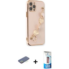 Cepte Toptan iPhone 12 Pro Max Nova Işık Prime - Siyah 5d Eko Cam Ekran Koruyucu + Yeşil Renkli Kamera Lens Koruma Cam