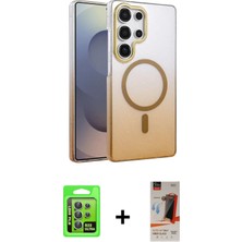 Cepte Toptan Galaxy S23 Ultra Ahenk Doku Özel Seri - Siyah Autokit 5in1 Fiber Hayalet Cam Ekran Koruyucu + Yeşil Raze Metal Kamera Lens