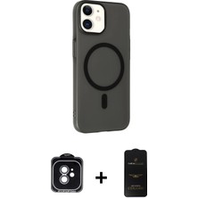 Cepte Toptan iPhone 11 Çekirdek Modern Prime - Siyah 6d Antistatik Mat Seramik Hayalet Nano Ekran Koruyucu + Yeşil Pvd Metal Kamera Lens