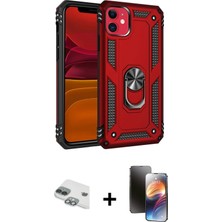 Cepte Toptan iPhone 11 Ahenk Klasik Koleksiyonu - Siyah 3D Antistatik Mat Seramik Nano Ekran Koruyucu + Yeşil Pers Alüminyum Kamera Lens