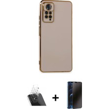 Cepte Toptan Redmi Note 11 Pro Yankı Serisi - Siyah 3D Antistatik Hayalet Cam Ekran Koruyucu + Şeffaf Kamera Lens Koruma Cam