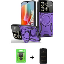 Cepte Toptan Redmi Note 13 Pro 4g Kıvılcım Modern Serisi - Siyah 6d Antistatik Mat Seramik Hayalet Nano Ekran Koruyucu + Siyah Raze Metal Kamera Lens