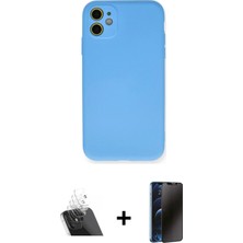 Cepte Toptan iPhone 11 Ahenk Serisi - Siyah 3D Antistatik Hayalet Cam Ekran Koruyucu + Şeffaf Kamera Lens Koruma Cam