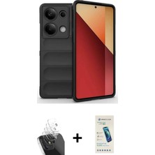 Cepte Toptan Redmi Note 13 Pro 4g Atlas Koleksiyonu - Şeffaf Pasifik Cam Ekran Koruyucu + Şeffaf Kamera Lens Koruma Cam