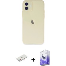 Cepte Toptan iPhone 12 Atlas Minimal Prime - Siyah Bilvis 5in1 5d Magic Hayalet Cam Ekran Koruyucu + Pembe Renkli Kamera Lens Koruma Cam