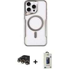 Cepte Toptan iPhone 14 Pro Max Yadigar Klasik Özel Seri - Siyah Bilvis Hayalet Cam Ekran Koruyucu + Gold Raze Metal Kamera Lens