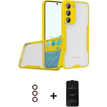 Cepte Toptan Galaxy S23 Plus Atlas Asil Serisi - Siyah 6d Antistatik Mat Seramik Hayalet Nano Ekran Koruyucu + Kırmızı Metal Kamera Lens