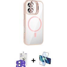 Cepte Toptan iPhone 17 Yadigar Asil Koleksiyonu - Siyah 3D Antistatik Seramik Nano Ekran Koruyucu + Açık Mavi Bilvis Titan Kamera Lens