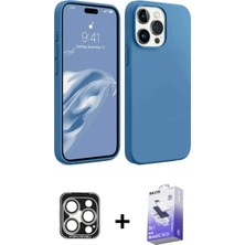 Cepte Toptan iPhone 15 Pro Max Kozmos Yansıma Özel Seri - Siyah Bilvis 5in1 5d Magic Hayalet Cam Ekran Koruyucu + Gümüş Pvd Metal Kamera Lens