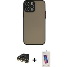 Cepte Toptan iPhone 14 Pro Max Ahenk Çizgi Serisi - Siyah Joko 5d Cam + Gold Raze Metal Kamera Lens