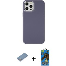 Cepte Toptan iPhone 12 Pro Max Çekirdek Çizgi - Siyah 18D Cam Ekran Koruyucu + Gümüş Shine Kamera Lens Koruma Cam