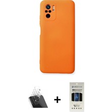 Cepte Toptan Redmi Note 10 Ahenk Serisi - Siyah 5d Hayalet Cam Ekran Koruyucu + Şeffaf Kamera Lens Koruma Cam