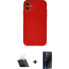 Cepte Toptan iPhone 11 Ahenk Serisi - Siyah 3D Antistatik Hayalet Cam Ekran Koruyucu + Şeffaf Kamera Lens Koruma Cam