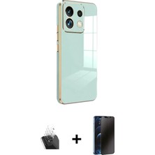 Cepte Toptan Redmi Note 13 4g Yankı Serisi - Siyah 3D Antistatik Hayalet Cam Ekran Koruyucu + Şeffaf Kamera Lens Koruma Cam