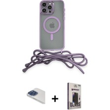 Cepte Toptan iPhone 13 Pro Max Eksen Özel Seri - Siyah Bilvis Hayalet Cam Ekran Koruyucu + Lacivert Pers Alüminyum Kamera Lens