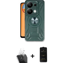 Cepte Toptan Redmi Note 13 Pro 4g Nova Yansıma Prime - Siyah 6d Antistatik Mat Seramik Hayalet Nano Ekran Koruyucu + Şeffaf Kamera Lens Koruma Cam