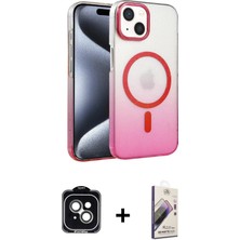 Cepte Toptan iPhone 14 Ahenk Doku Özel Seri - Siyah Bilvis 3D Mat Cam Ekran Koruyucu + Yeşil Pvd Metal Kamera Lens